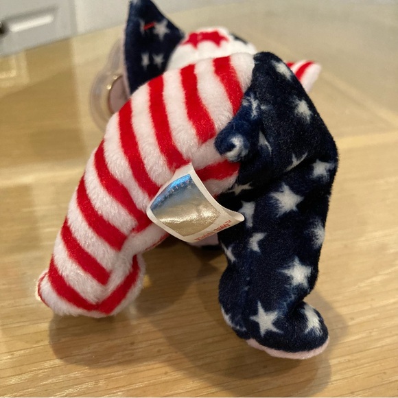 NWT Vintage “Righty 2000” Beanie Baby.Date of birth 7/4/2000. Plastic tag holder - Picture 15 of 16